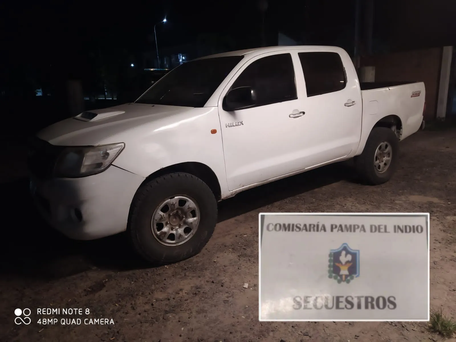 PAMPA DEL INDIO CHACO Recuperan una camioneta que el Gobierno