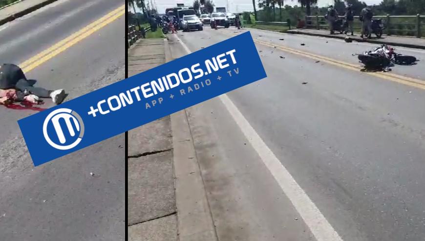 TRAGEDIA EN EL PUENTE CHACO CORRIENTES muere un agente de la