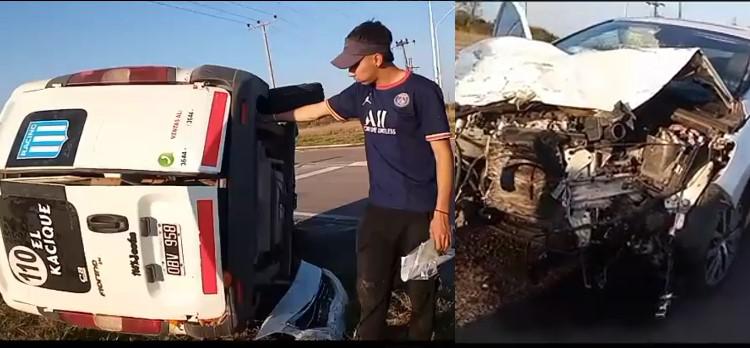 video CHACO Impactante choque entre un camioneta utilitaria y un